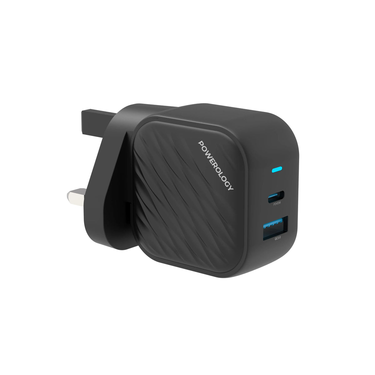 Powerology Gan Dual Port Wall Charger Black – image 5