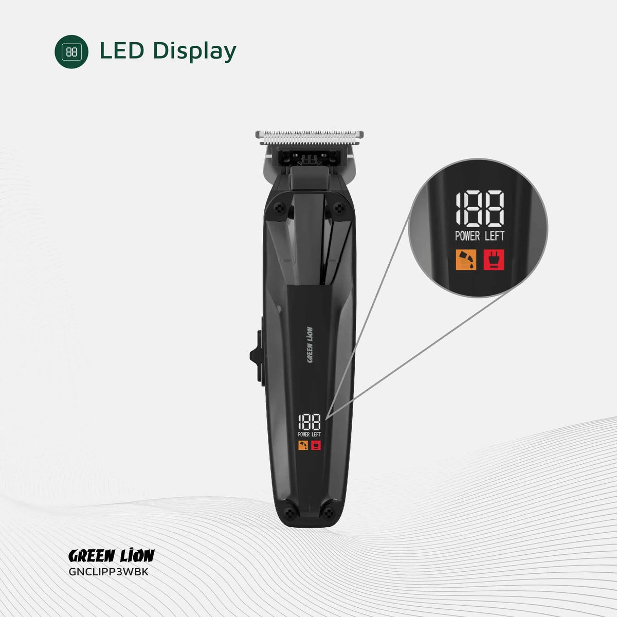 Green Lion Clip Master Professional Hair Clipper Black – image 9