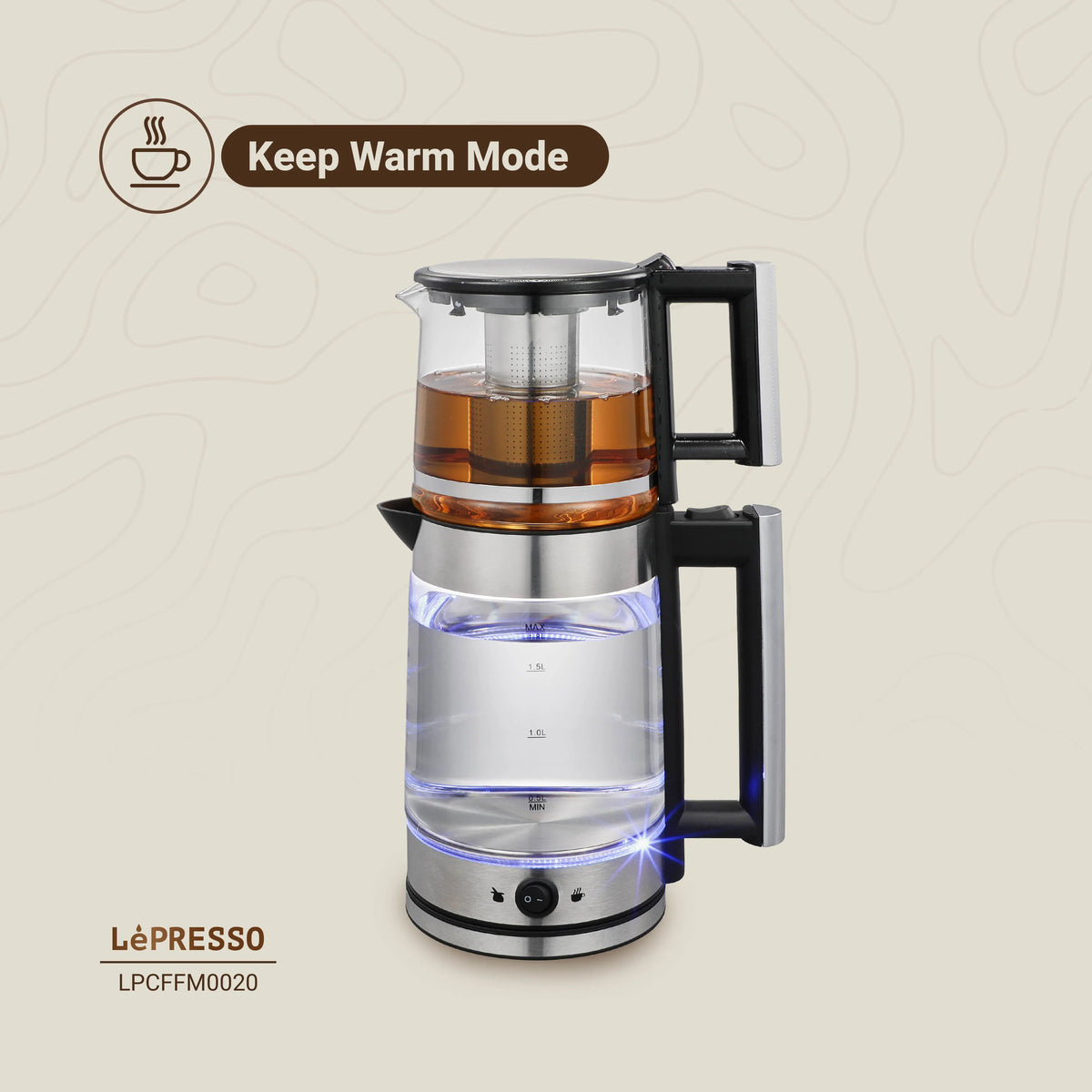 LePresso Turkish Tea Glass Kettle Black – image 9