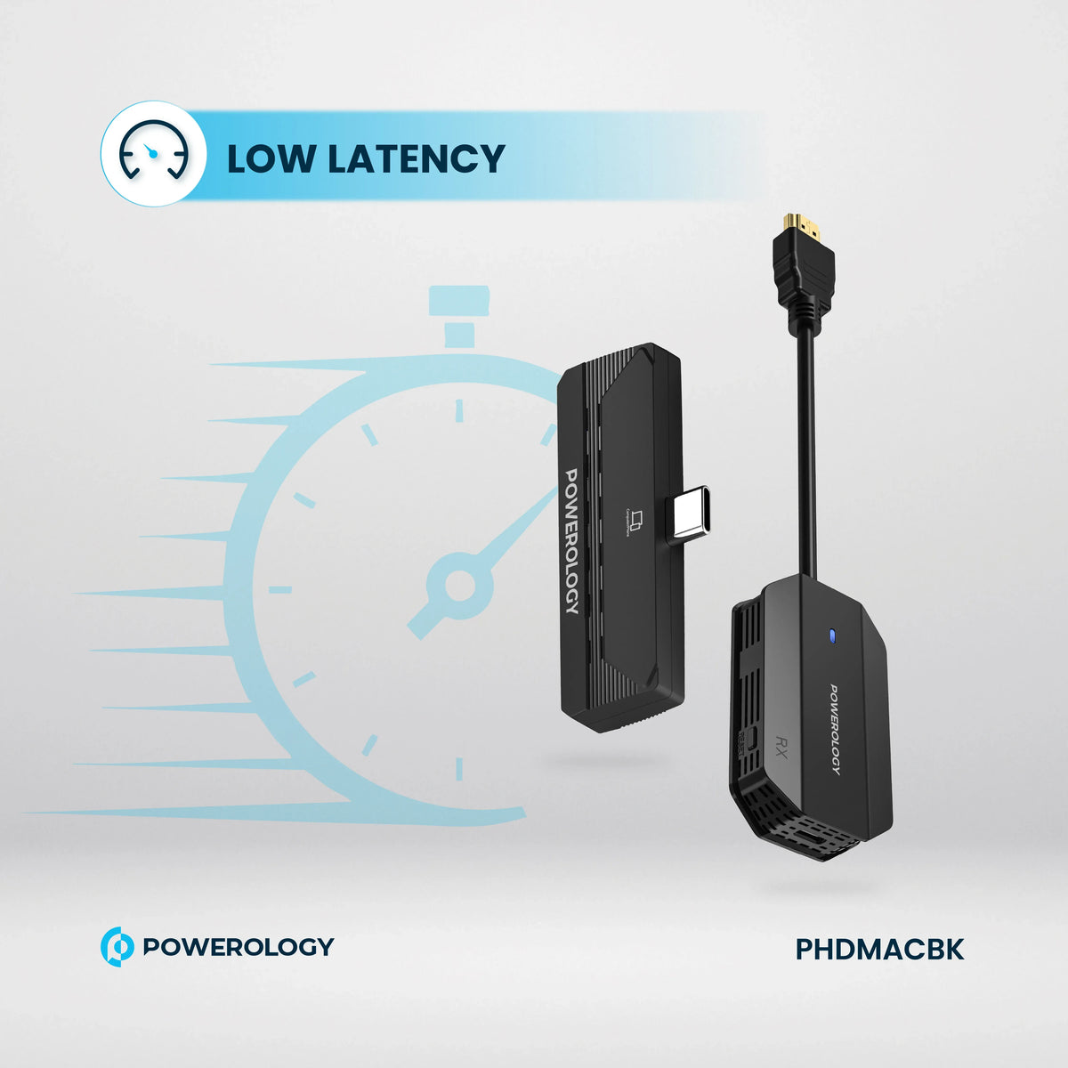 Powerology Wireless Hdmi Type C Adapter Audio Video Black – image 14