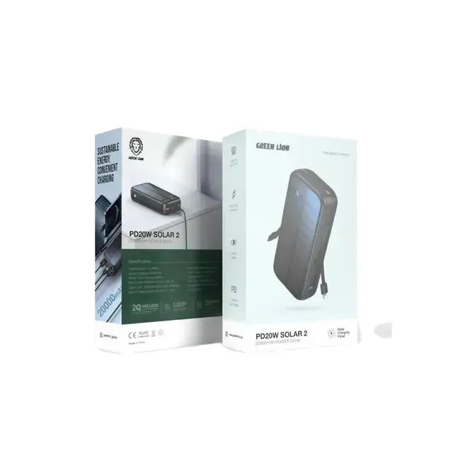 Green Lion PD 2 OWSolar 2 20000 m Ah Power Bank - Black