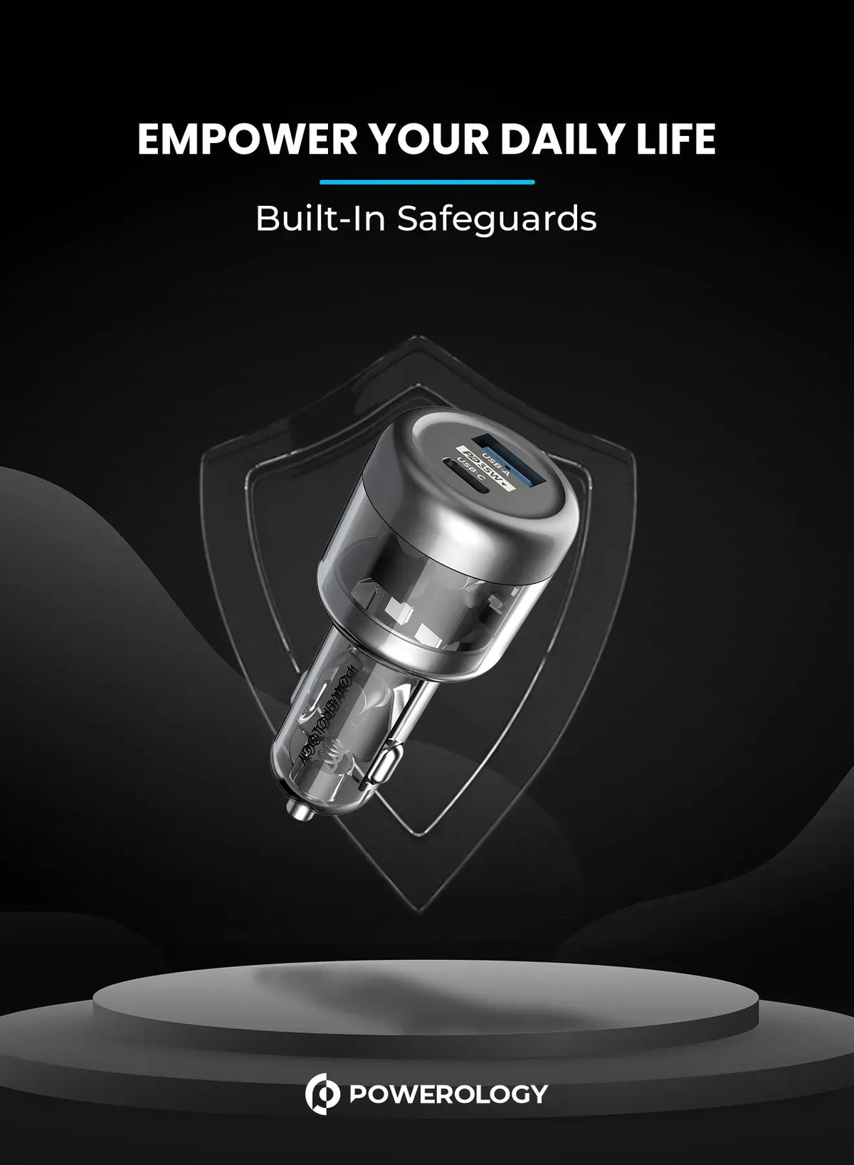 Powerology 35w Transparent Car Charger A C Port Version – image 4