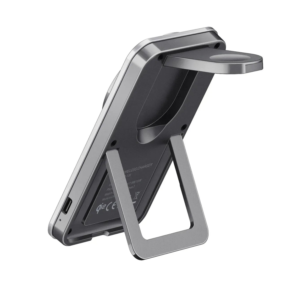 Green Lion Magstand Duo Wireless Charger with Kickstand 15w Gray – image 6