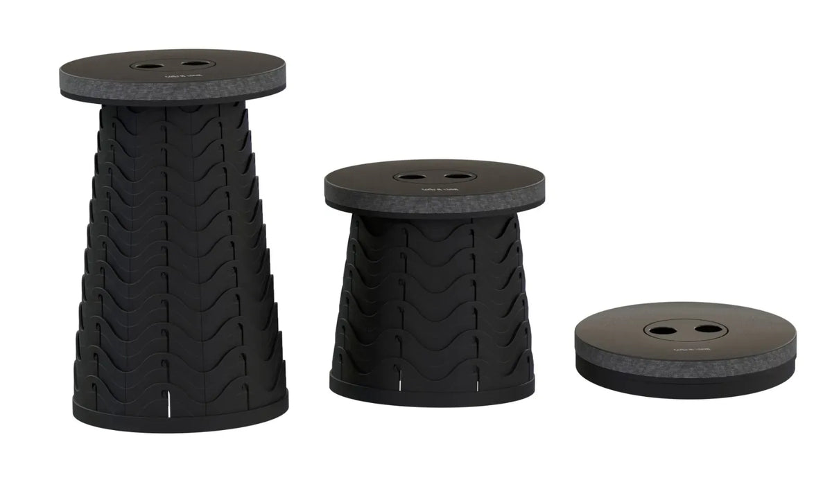 Green Lion Foldable Travel Camping Table Stool Black – image 10