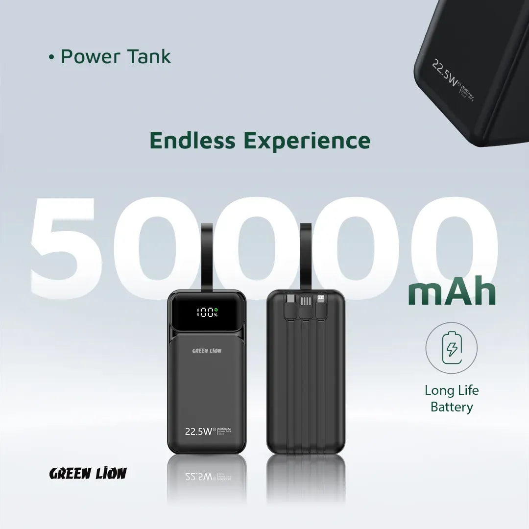 Green Lion Power Tank 50000mAh Power Bank Black – image 2