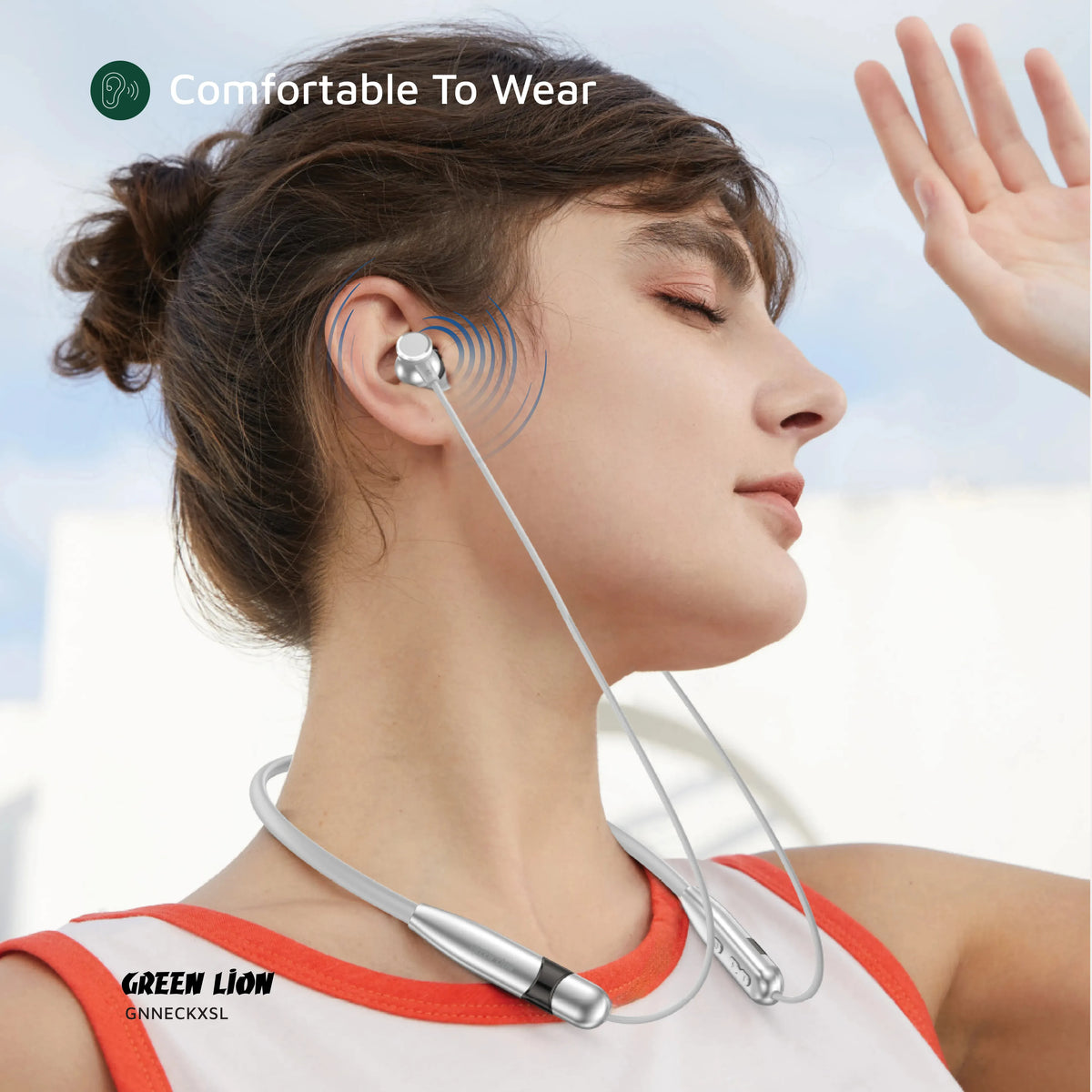 Green Lion Neck XWireless Neckband - Silver – image 5