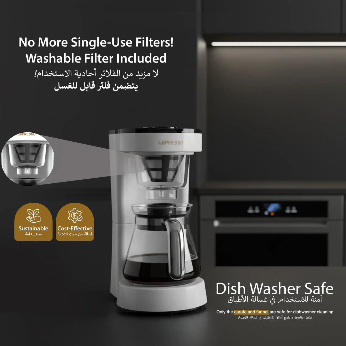 LePresso Drip Coffee Machine Bs Plug 0 75l White – image 16