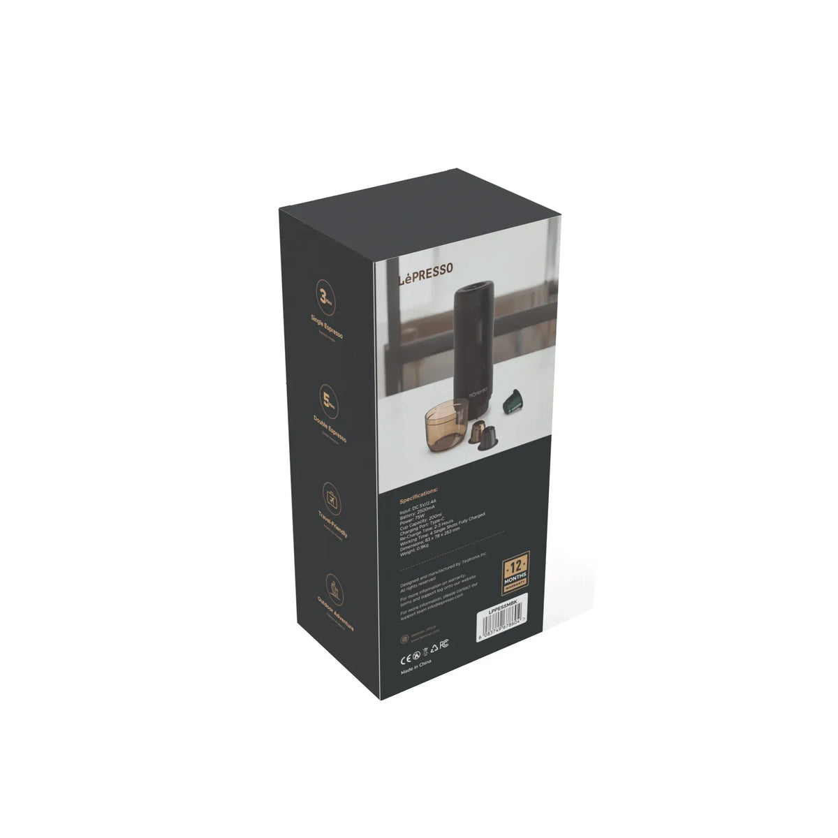 LePresso Momento 2 0 Portable Espresso Coffee Machine 75w Black – image 17