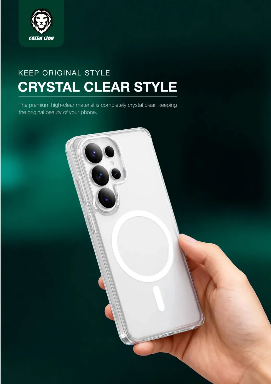 Green Lion Mag Safe Crystal Clear Case – image 6