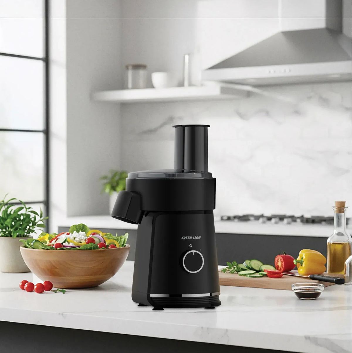 Green Lion 6 in 1 Salad Maker with Slicing Shredding Chopping Black – image 14