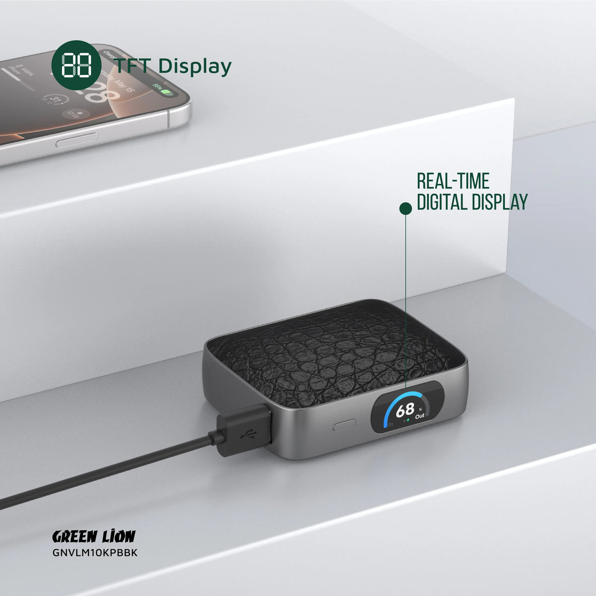 Green Lion Valmont 10000mAh Power Bank PD 45w Black – image 10