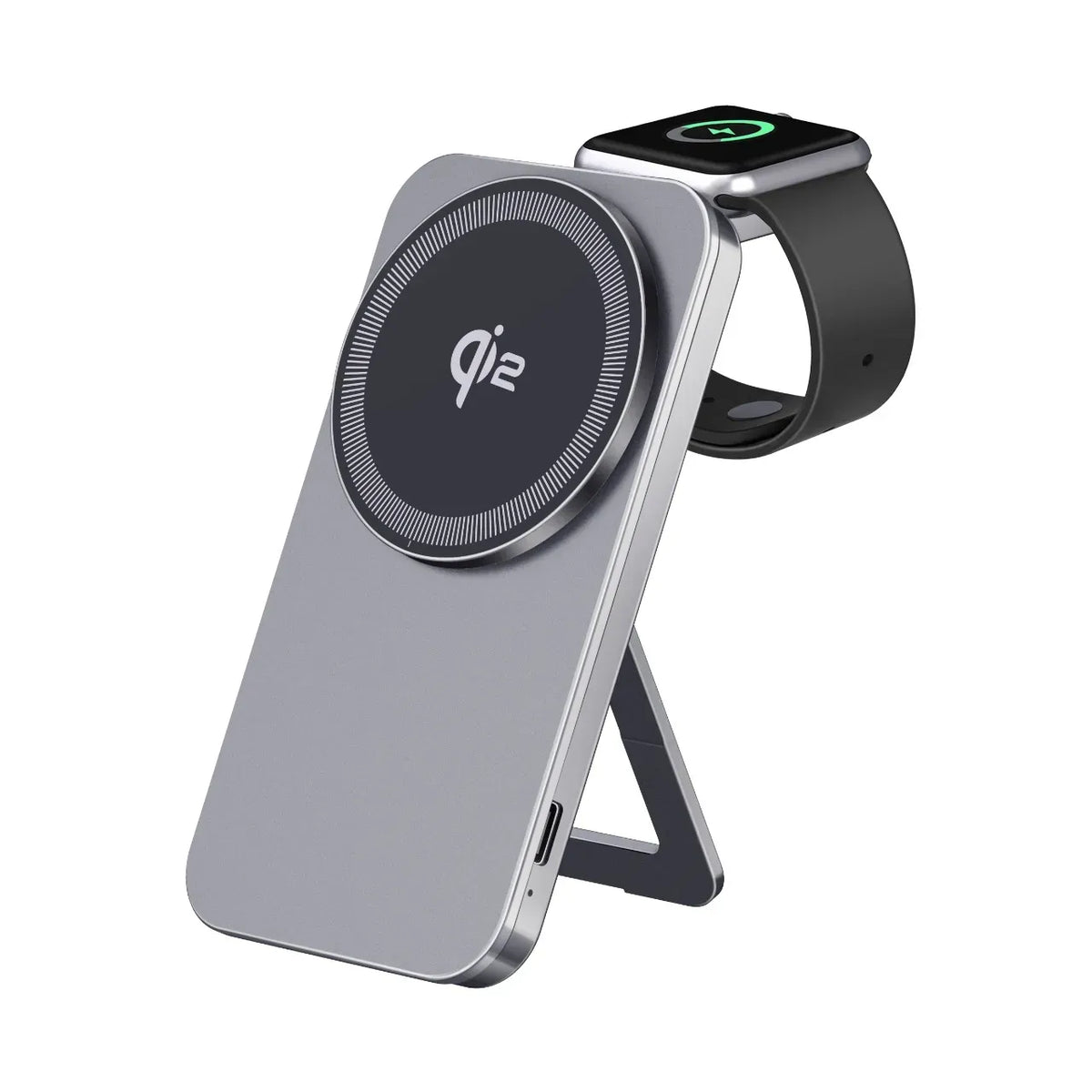 Green Lion Magstand Duo Wireless Charger with Kickstand 15w Gray – image 10