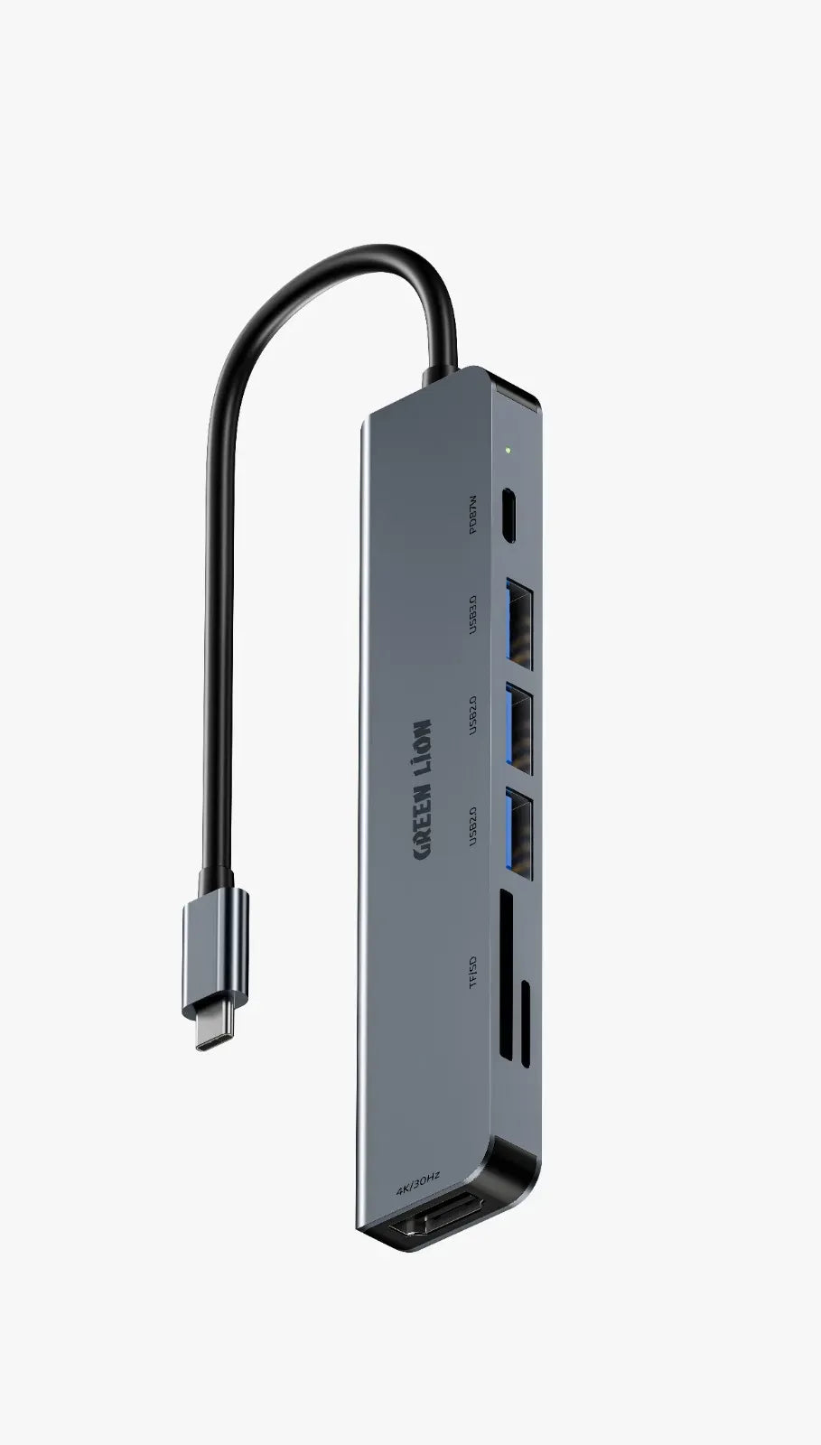 Green Lion 7 in 1 USB C Hub Gray – image 3
