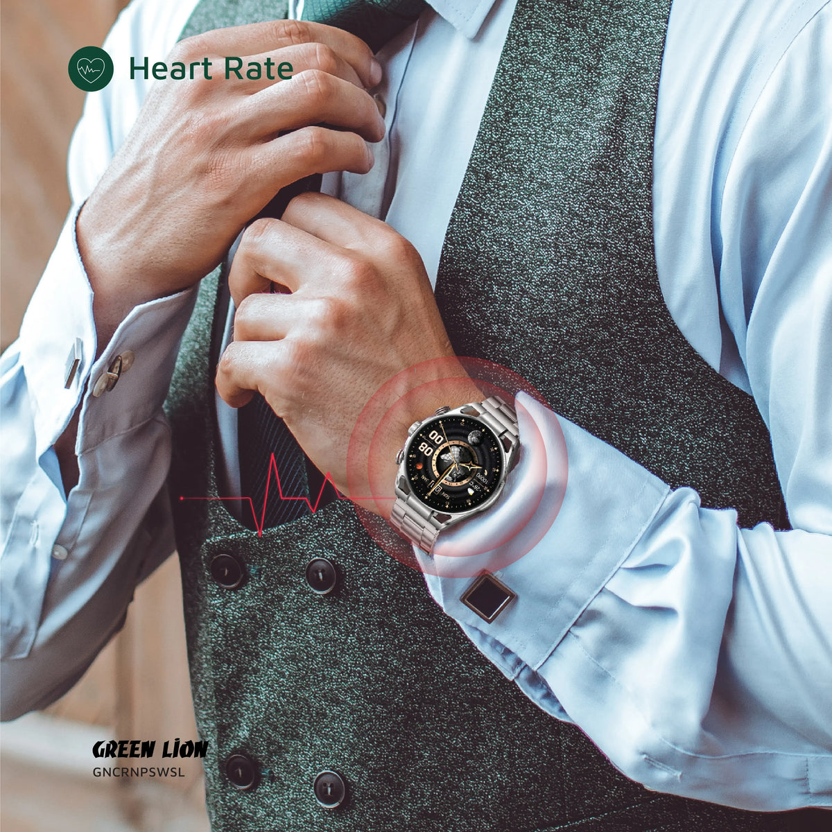 Green Lion Chrono Pro Smart Watch - Silver – image 10