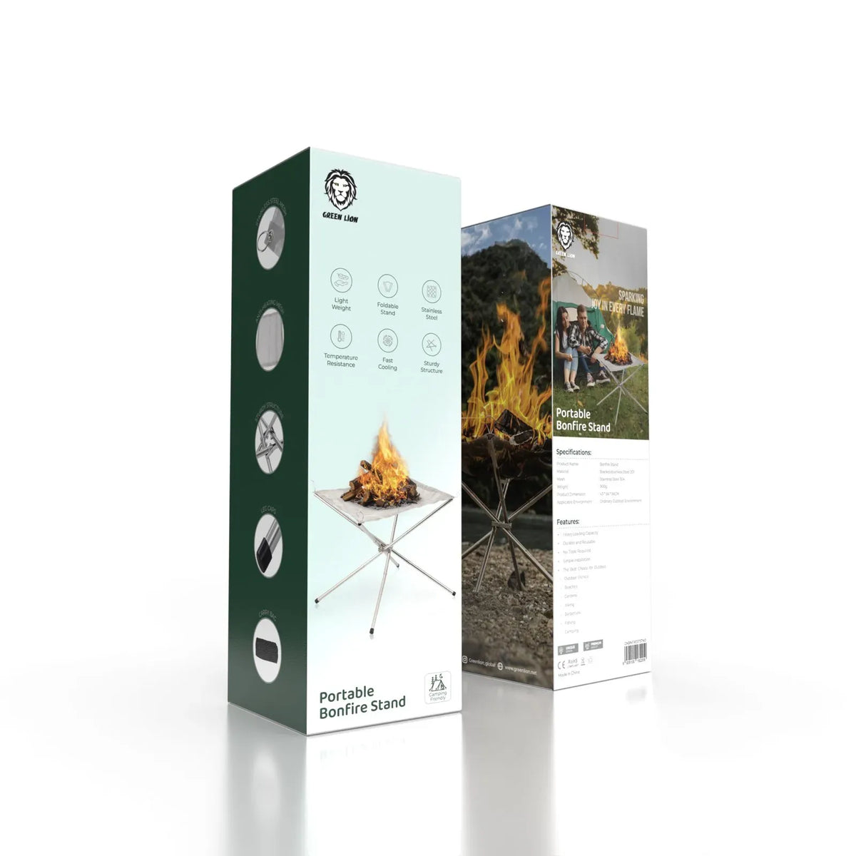 Green Lion Portable Bonfire Stainless Steel Stand – image 2
