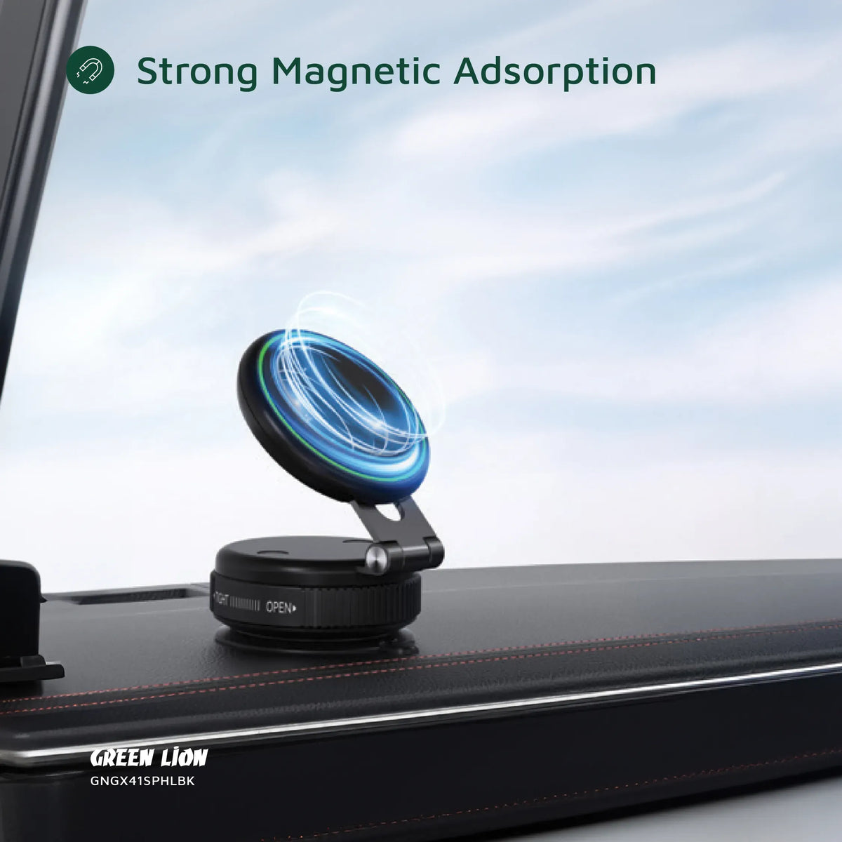 Green Lion Gx 41 MagSafe Suction Phone Holder Black – image 11
