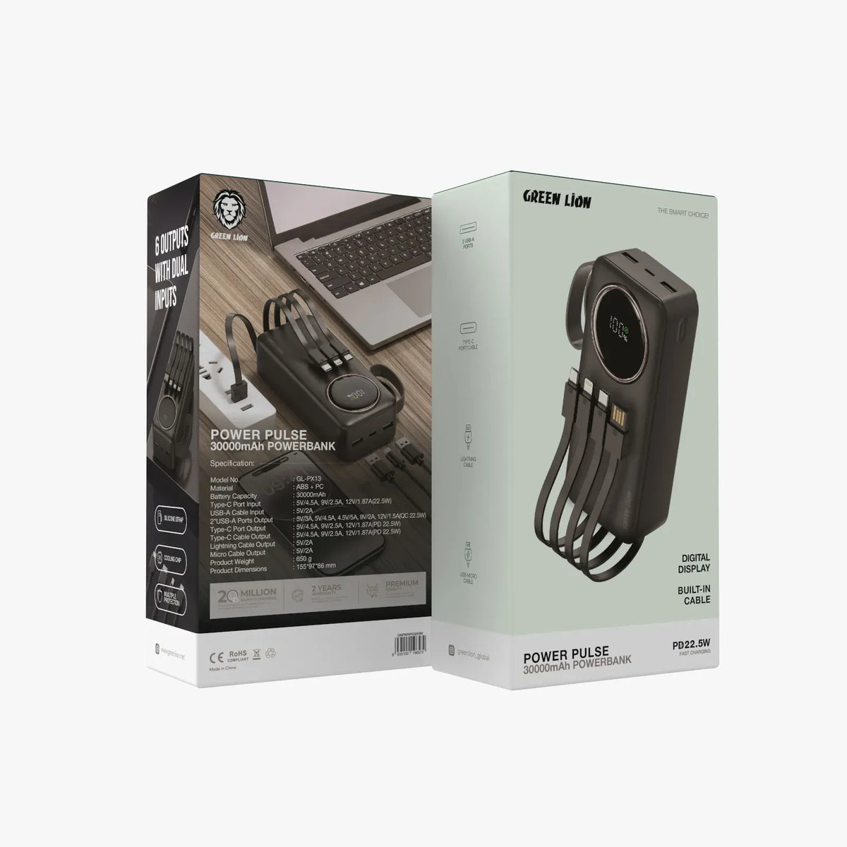 Green Lion Power Pulse 30000mAh Power Bank Black – image 7