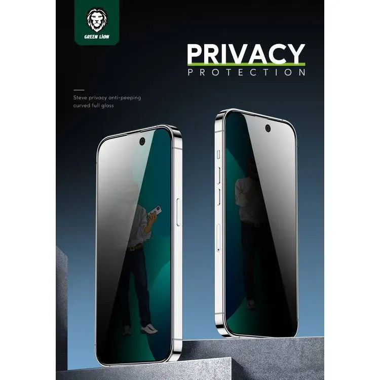 Green Lion 3d Scratch Free Round Edge Glass Screen Protector for Iphone 14 Pro Max – image 8