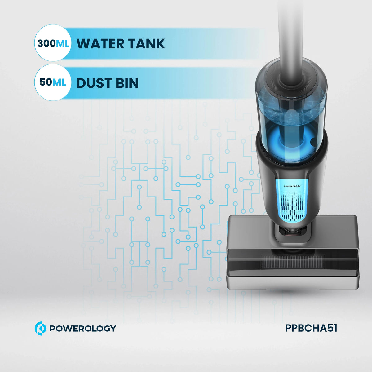 Powerology Dual Design Cordless Vacuum Mop Black – image 12