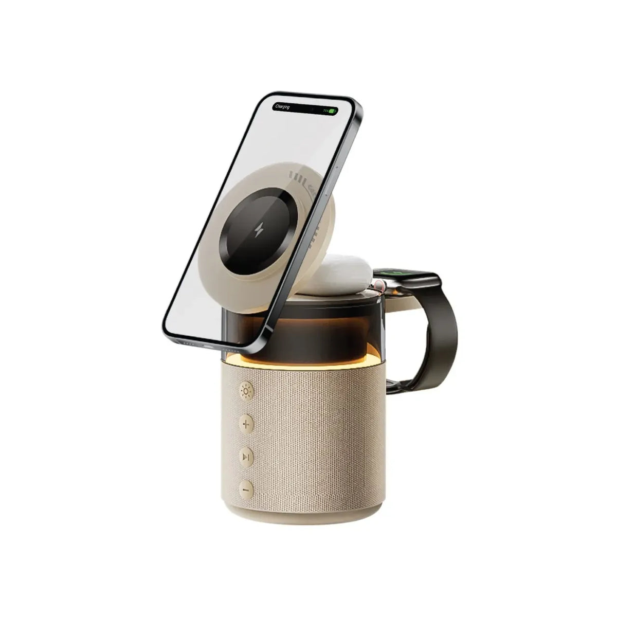 Green Lion 5 in 1 Wireless Charger - Cream