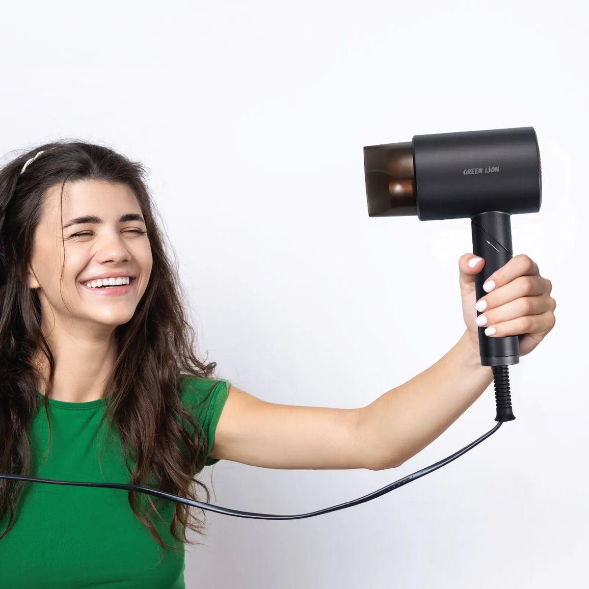 Green Lion Foldable Hair Dryer Lite 1200w Grey – image 3