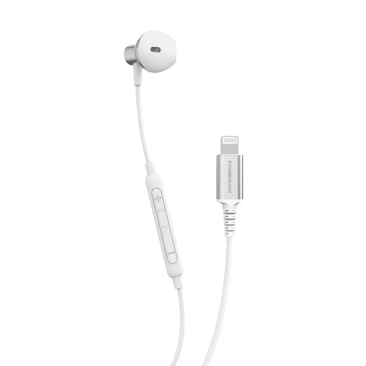 Powerology Lightning Mono Earphone for Iphone and Ipad White – image 3