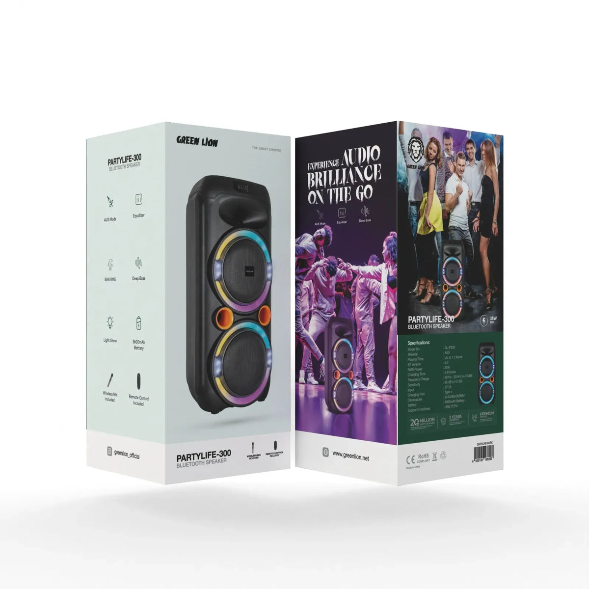 Green Lion Partylife 300 Bluetooth Speaker Black – image 2