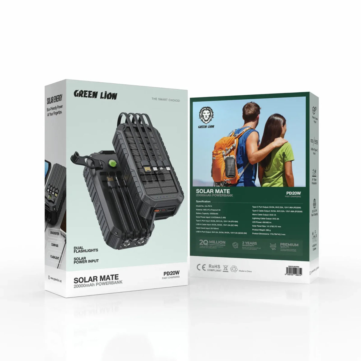 Green Lion Solar Mate Power Bank 20000mAh Black – image 4