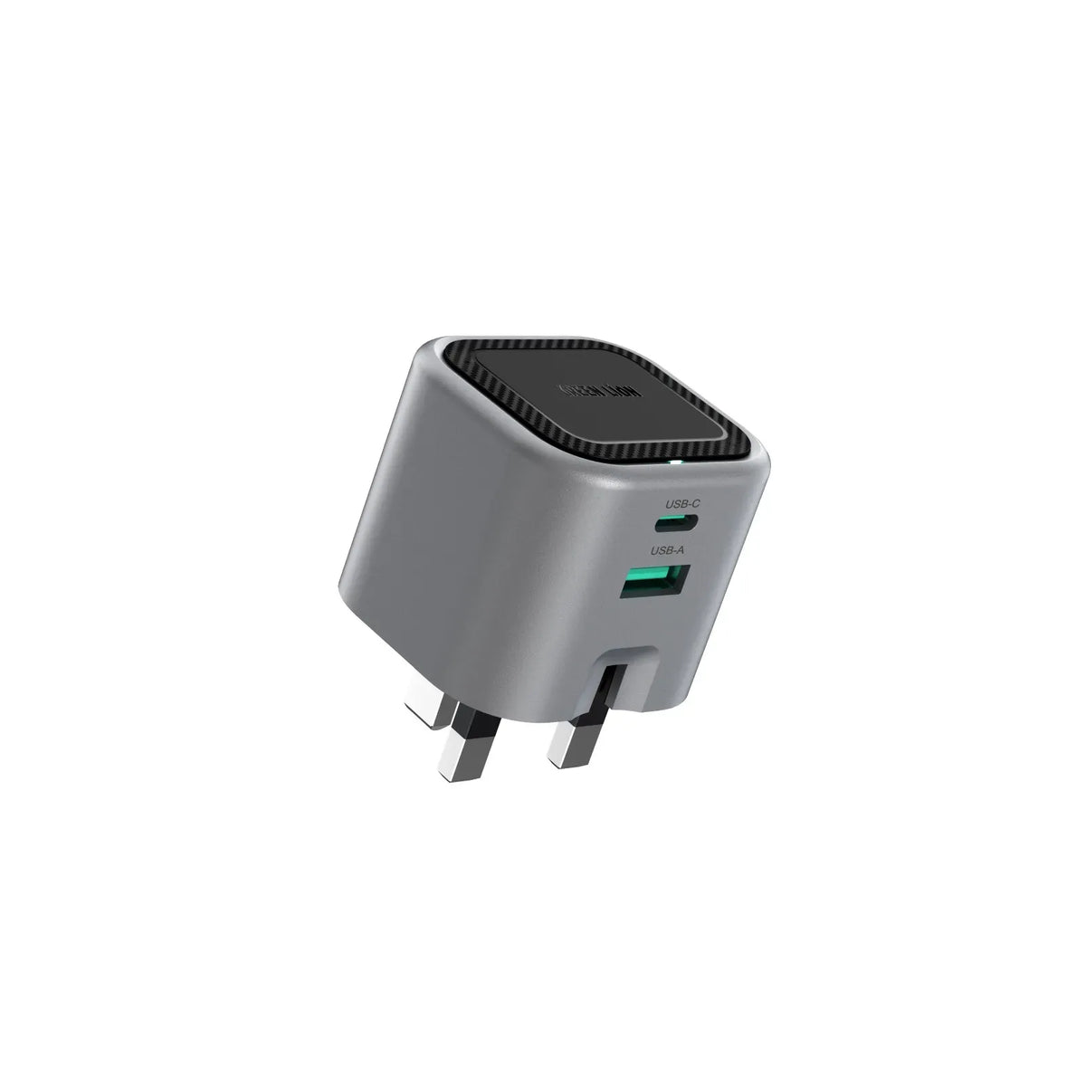 Green Lion Premium Series UKPlug Wall Charger-2 Port, PD 45 W,Cto CCable - Gray – image 2