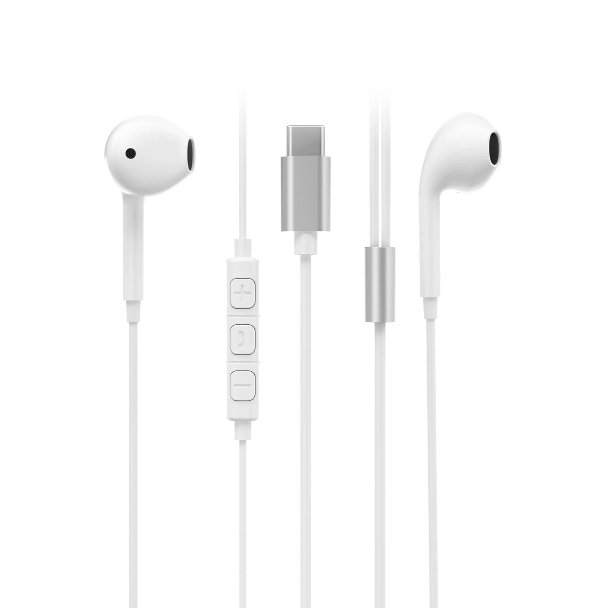 Powerology Type-CConnector Stereo Earphone(1.2 m/4 ft) - White – image 2