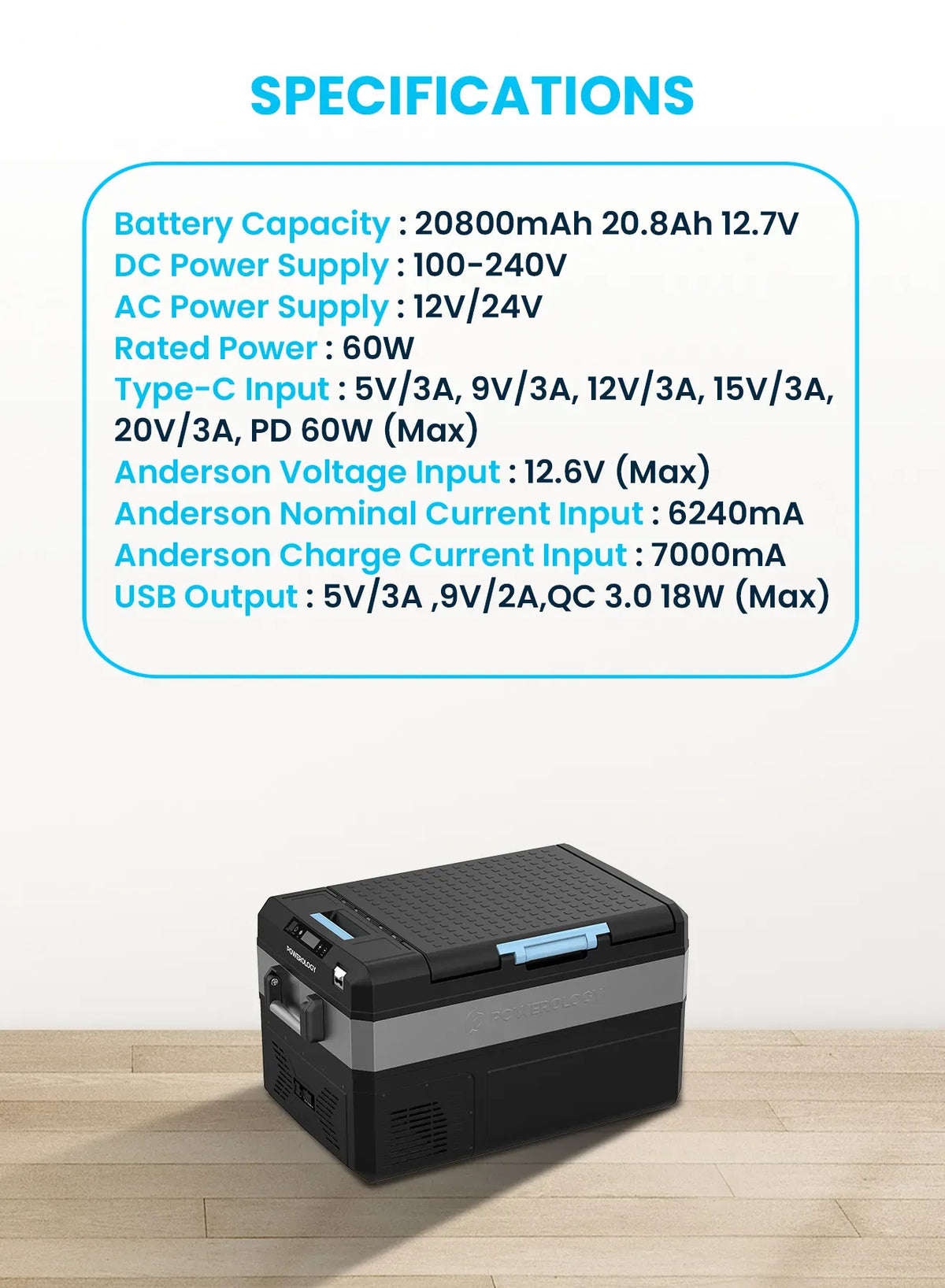 Powerology Portable Fridge 55l with App Black – image 7