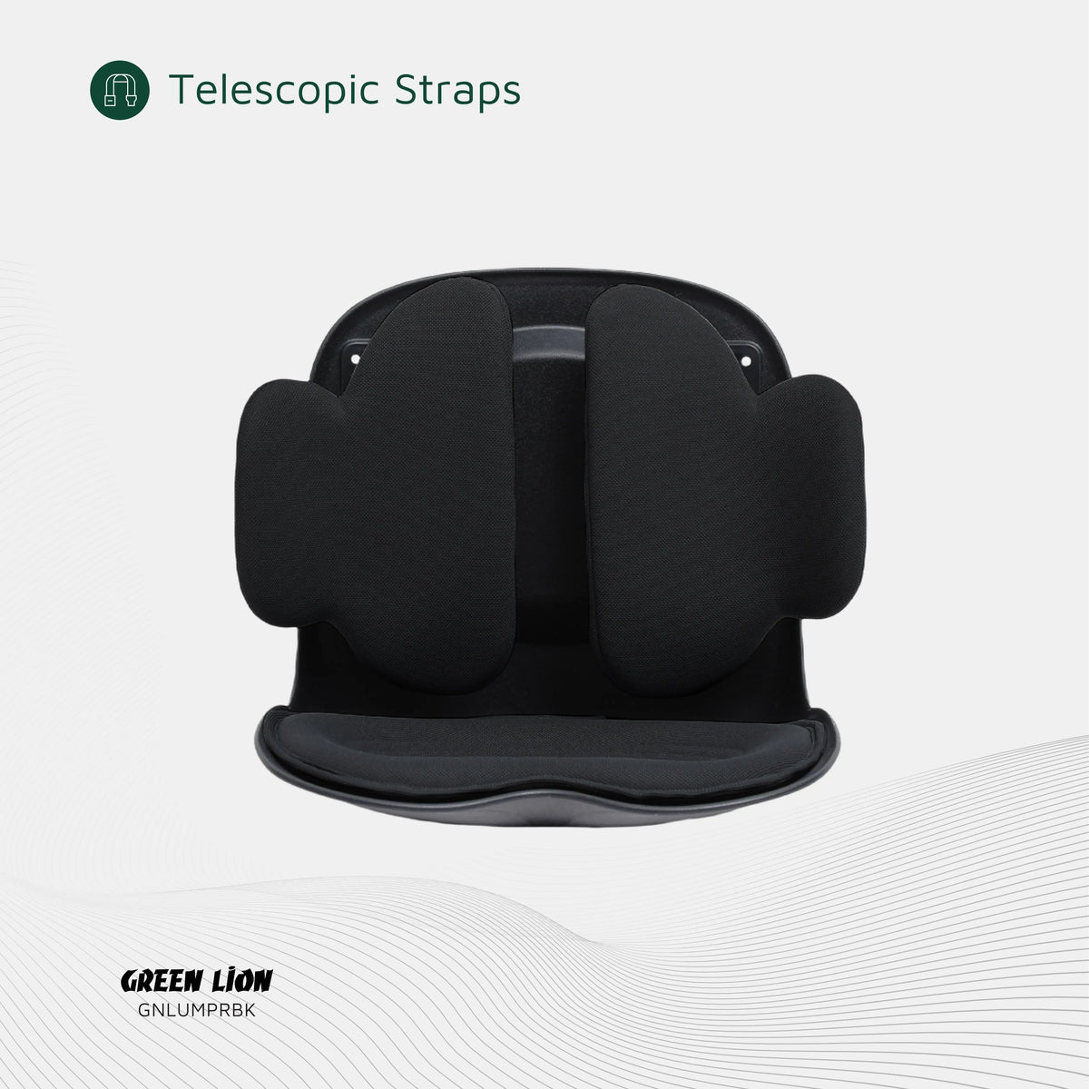Green Lion Lumbar Pro Adjustable Back Support Black – image 14