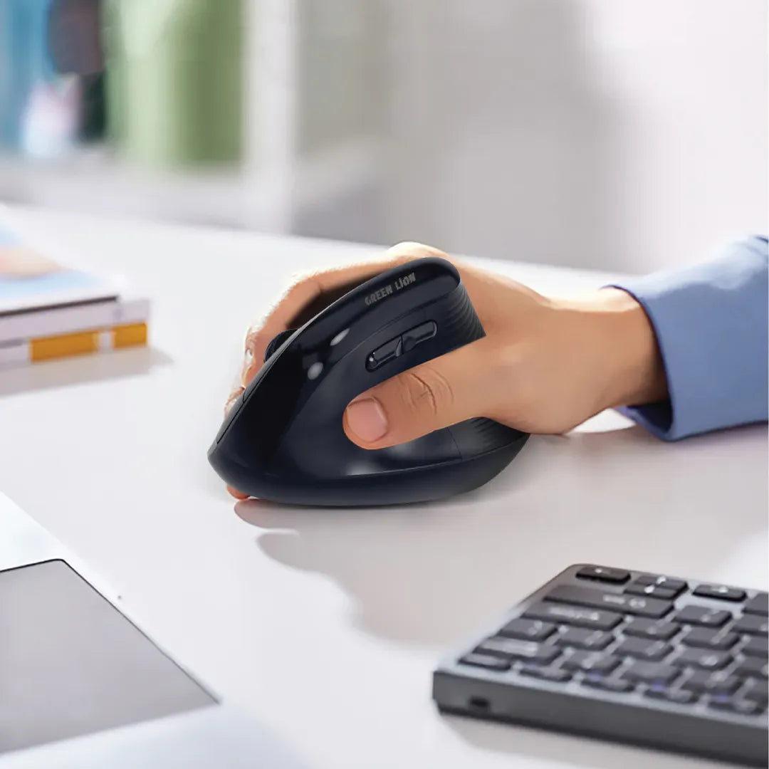 Green Lion Ergo Grip Vertical Mouse Black – image 4