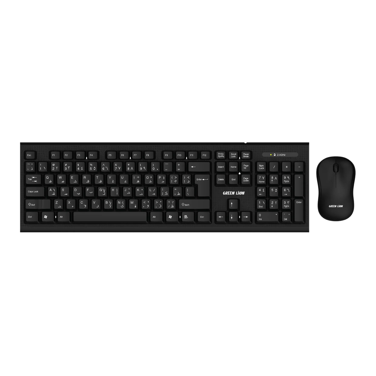 Green Lion Wireless Keyboard and Mouse Black – image 3