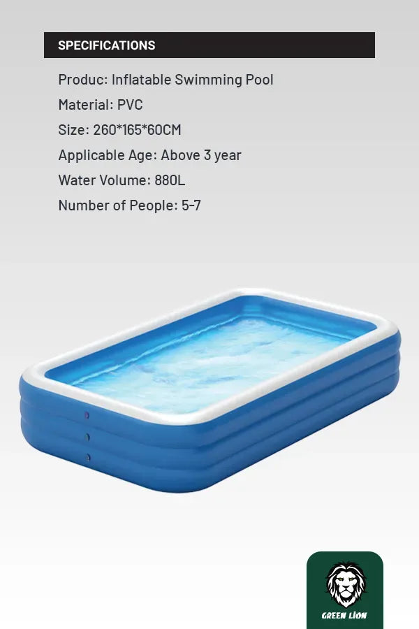 Green Lion Inflatable Swimming Pool - Blue – image 12