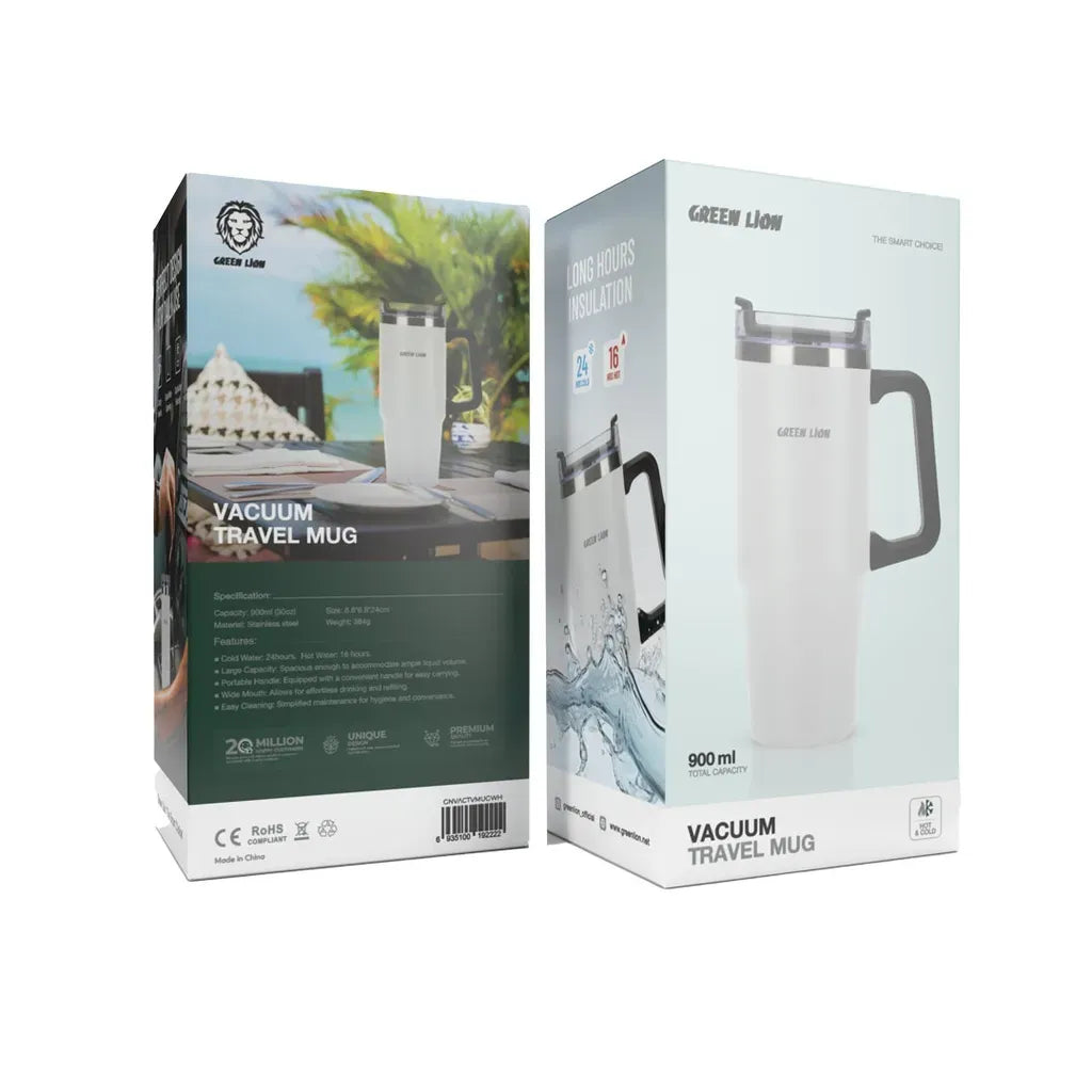 Green Lion Vacuum Travel Mug - White – image 2