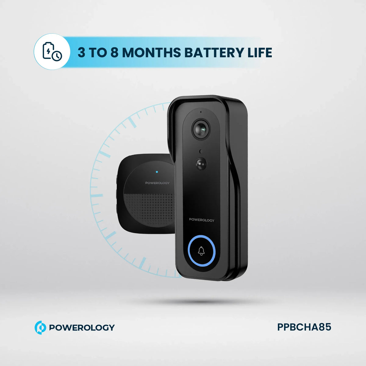 Powerology Smart Doorbell Camera Black – image 13
