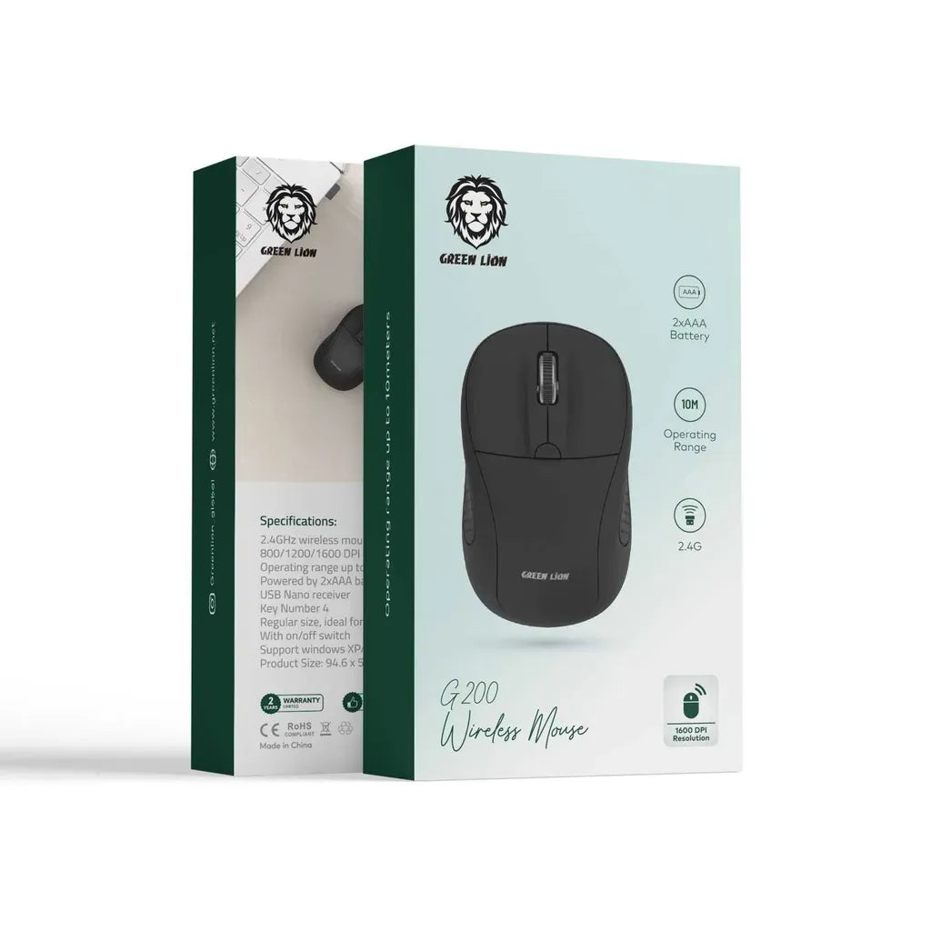 Green Lion G200 Wireless Mouse Black – image 5