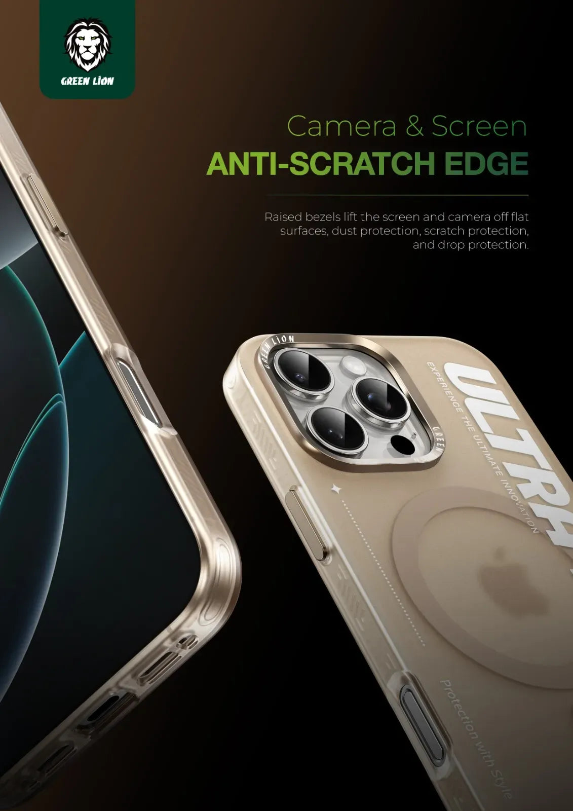 Green Lion Ultra Mag Safe Case - Beige