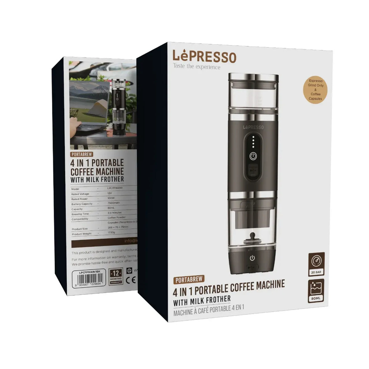 LePresso 4 in 1 Portable Coffee Machine - Black – image 2