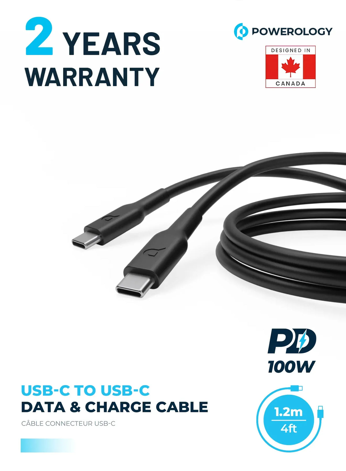 Powerology Type C to Type C Fast Charging Cable – image 12