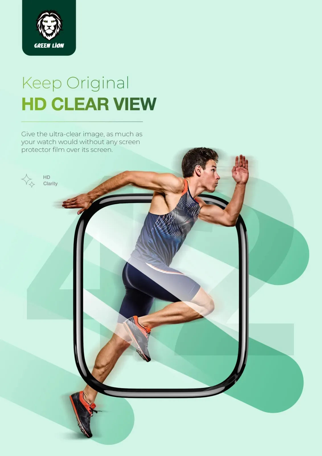 Green Lion 3 DScreen Protectorfor Apple Watch - Clear – image 2