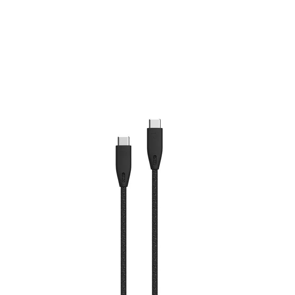 Powerology Braided USB-C to USB-C Cable (2 m/6.6 ft) - Black