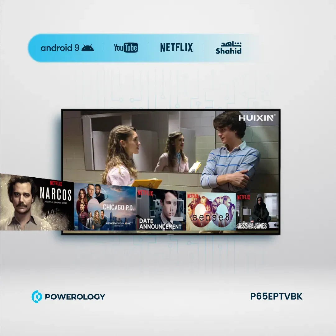 Powerology Break Proof Android Smart TV 65 Black – image 7