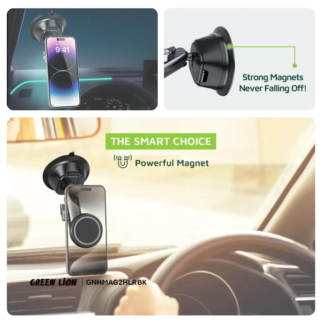 Green Lion Halo MagSafe 2 Car Holder Black – image 10