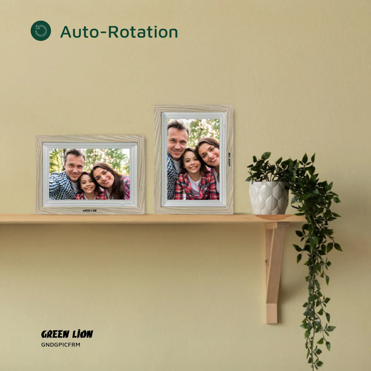 Green Lion Digital Picture Frame Touch Screen Display 10 1 Inch Wooden – image 12