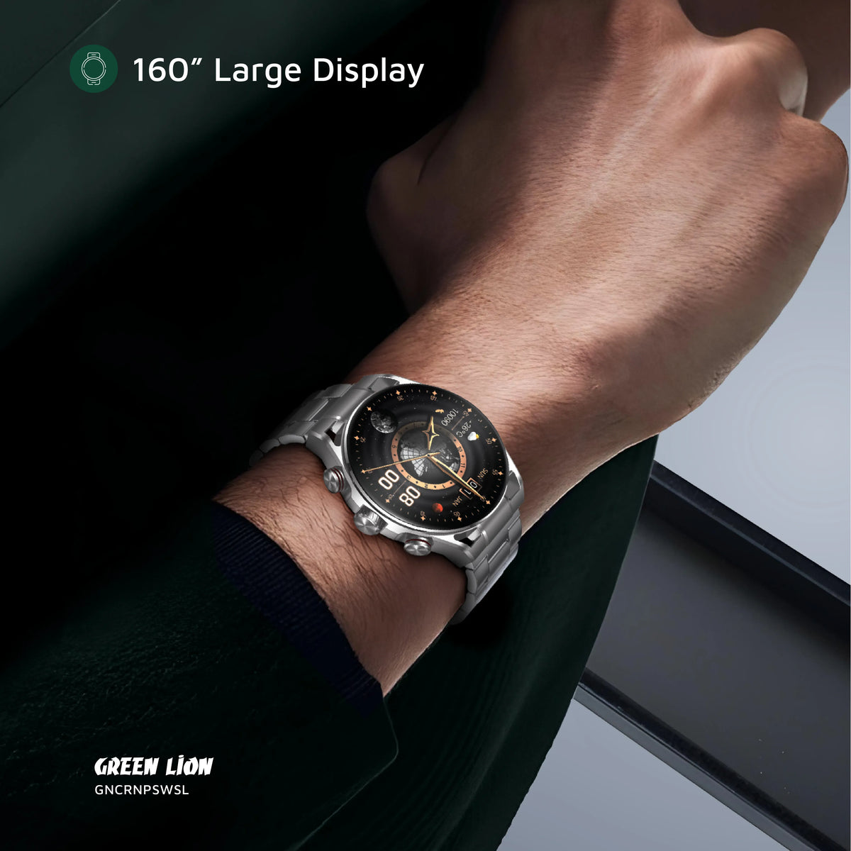 Green Lion Chrono Pro Smart Watch - Silver – image 11