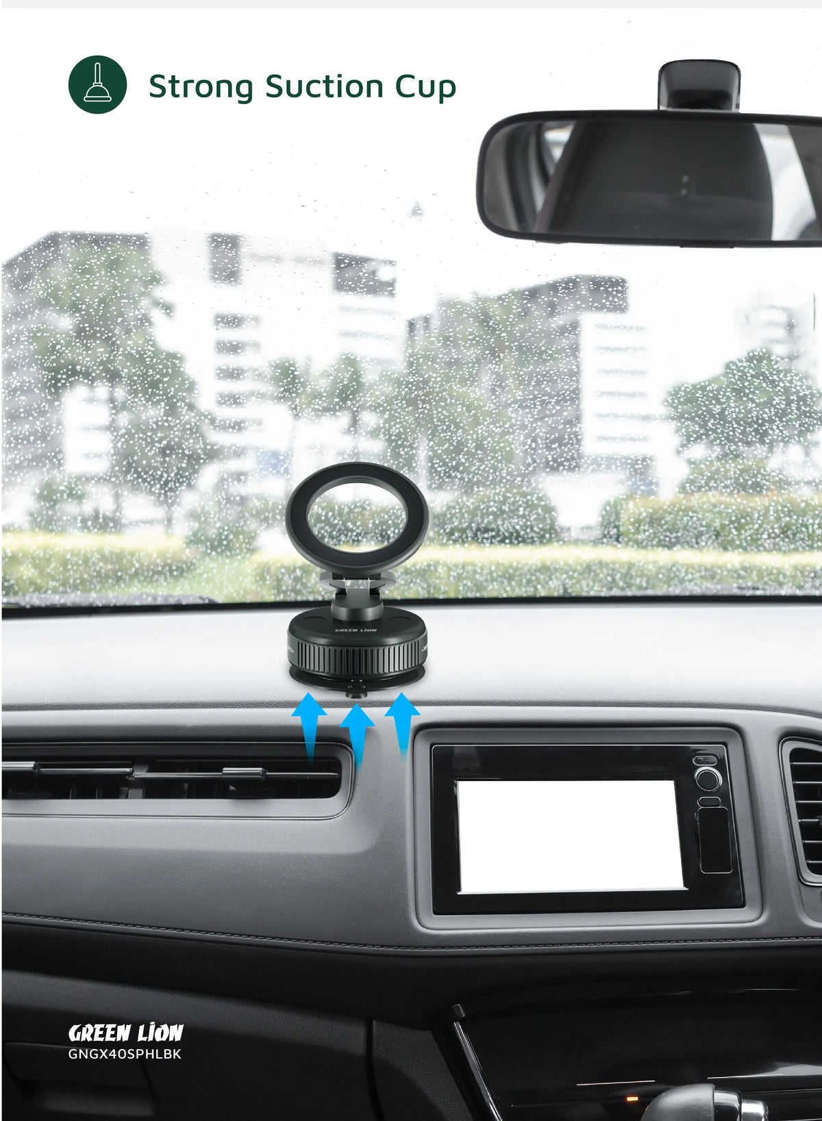 Green Lion Gx 40 MagSafe Suction Phone Holder Black – image 10