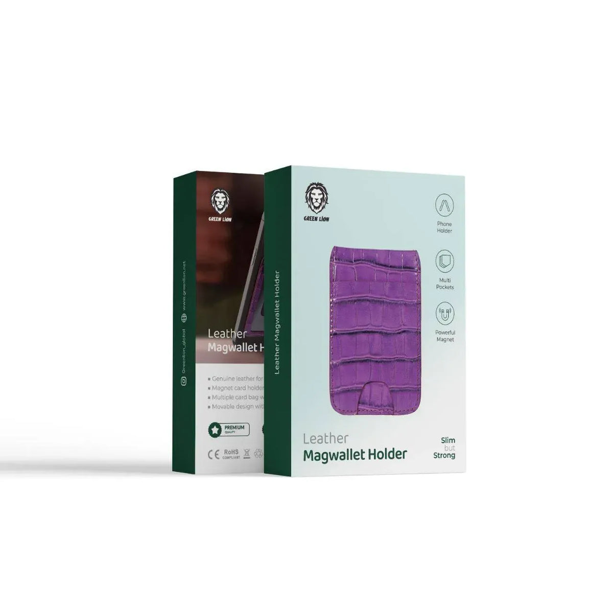 Green Lion Leather Magwallet Holder - Purple