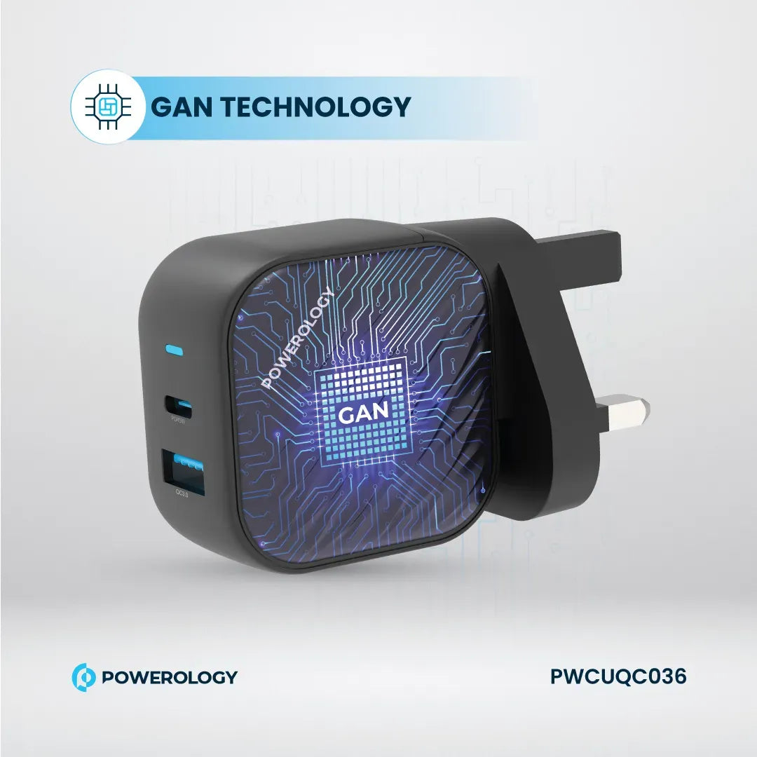 Powerology Gan Dual Port Wall Charger Black – image 11